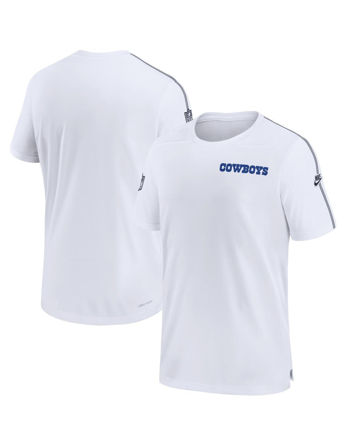 Nike Mens White Dallas Cowboys 2024 Sideline Coach Uv Performance T-Shirt - White Product Image