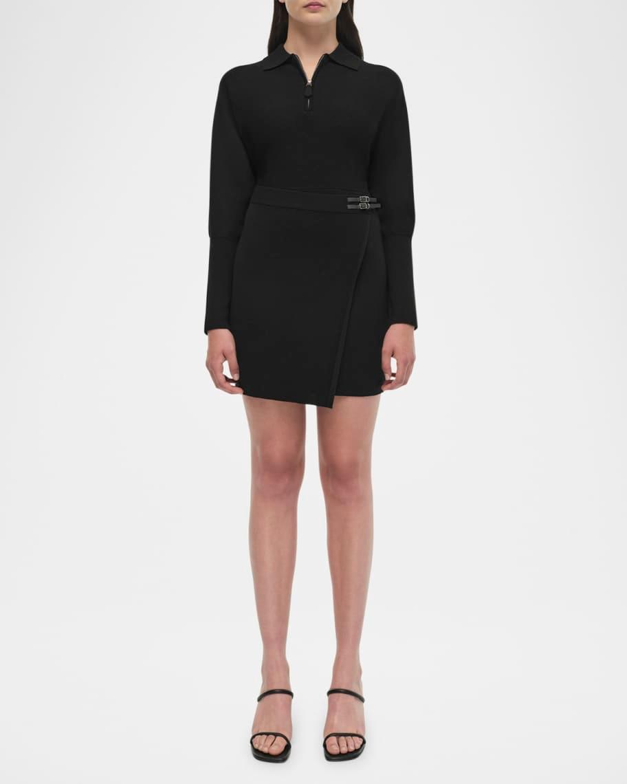 Harvey Long-Sleeve Wool Mini Dress Product Image