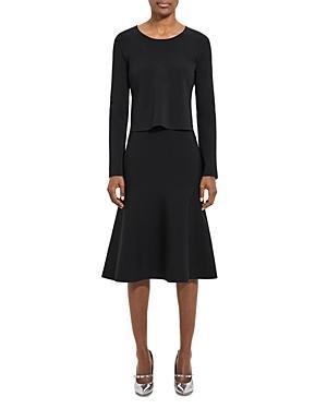 Womens Layered Jersey Midi-Dress Product Image