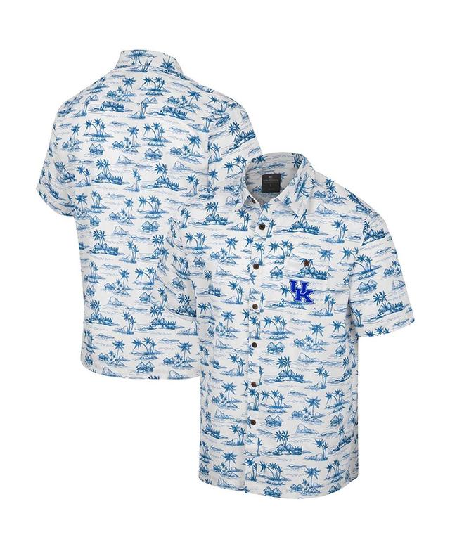 Mens Colosseum White Kentucky Wildcats Spontaneous is Romantic Camp Button-Up Shirt Product Image