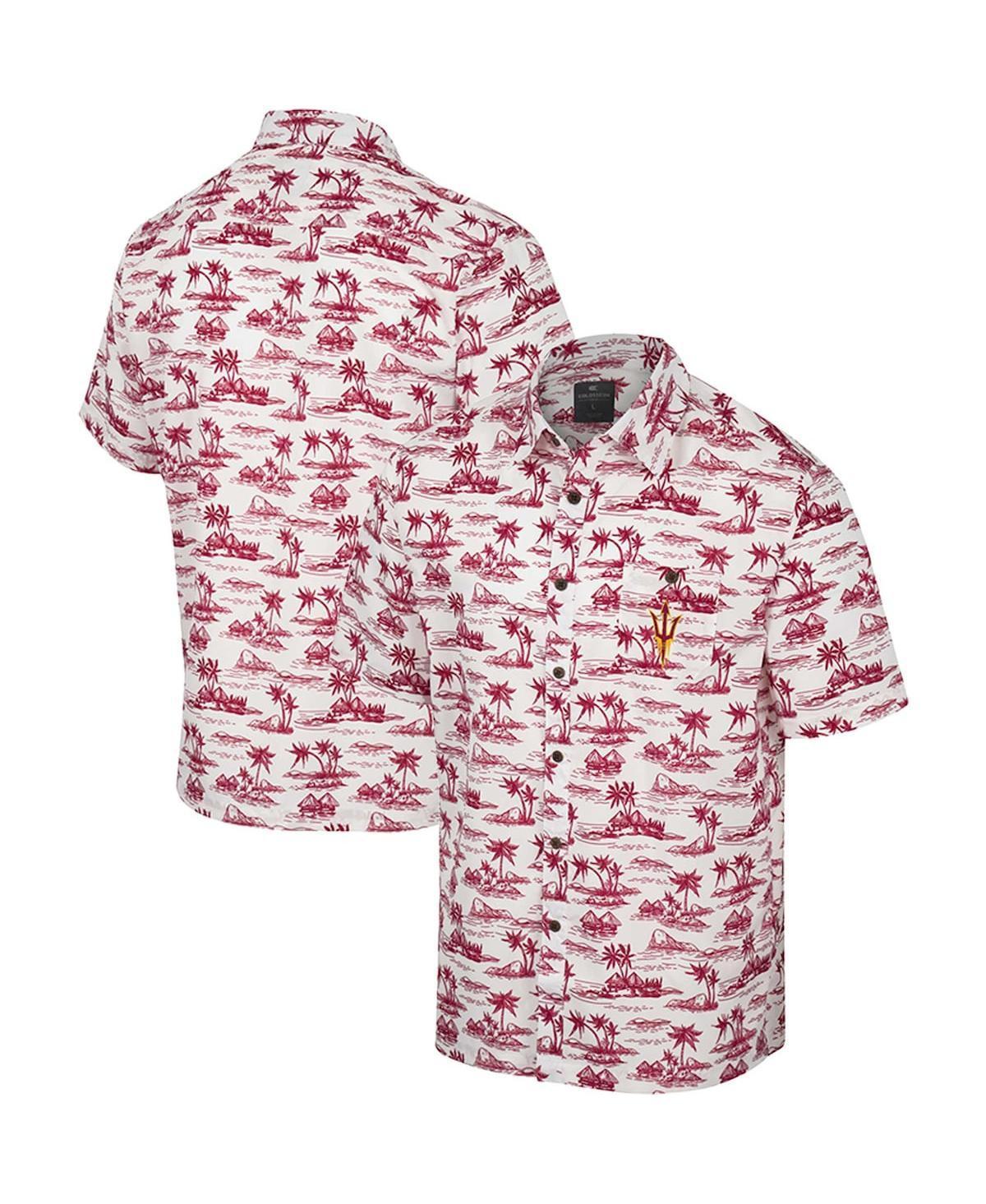 Mens Colosseum Boston College Eagles Spontaneous is Romantic Camp Button-Up Shirt Product Image