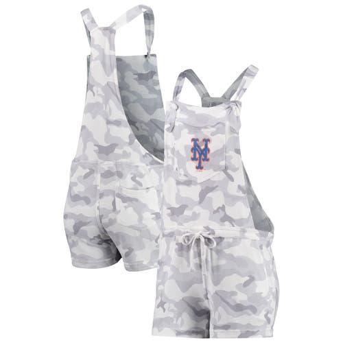 Womens Concepts Sport Gray New York Mets Camo Romper Overalls Product Image