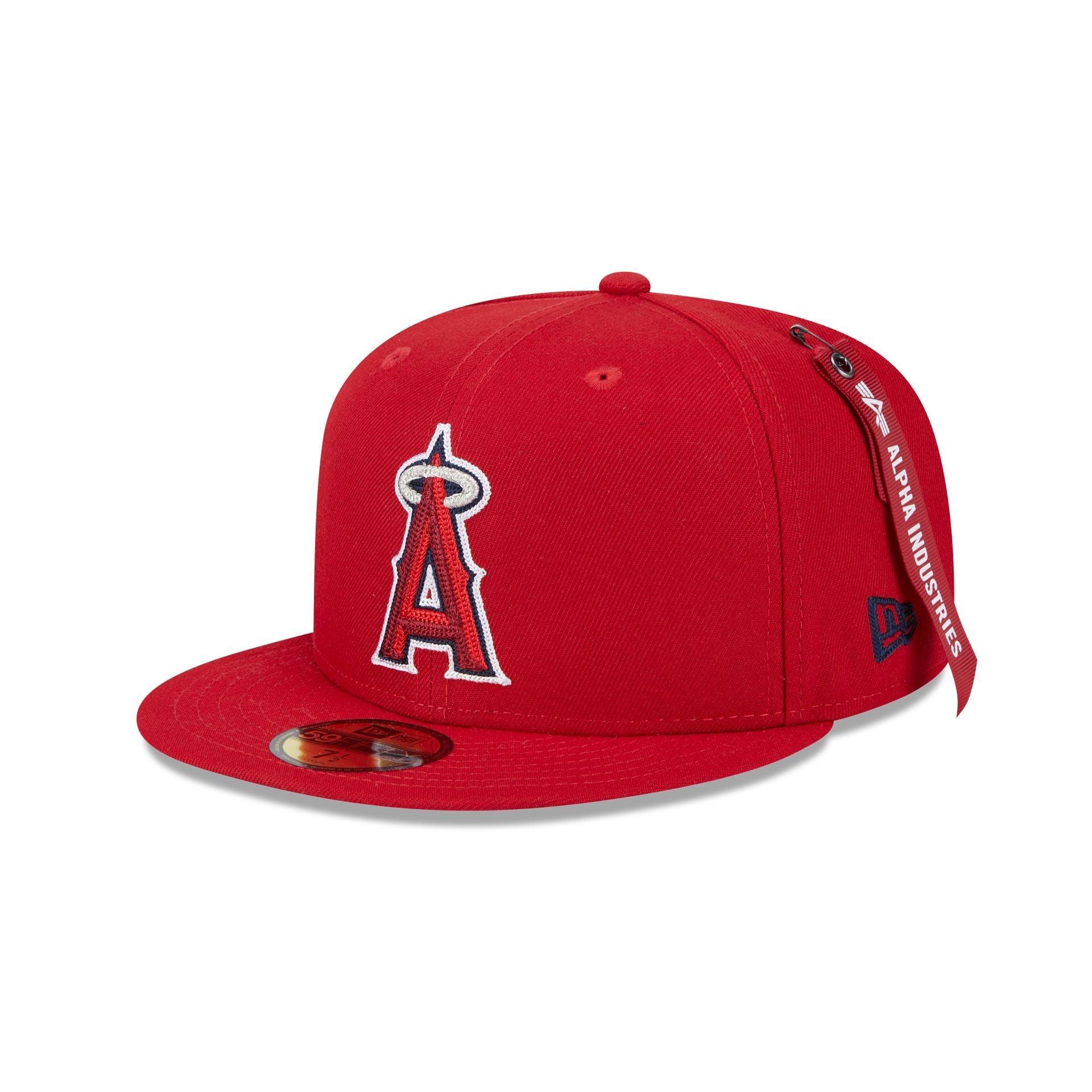 Alpha Industries x Los Angeles Angels Red 9FIFTY Snapback Hat Male Product Image