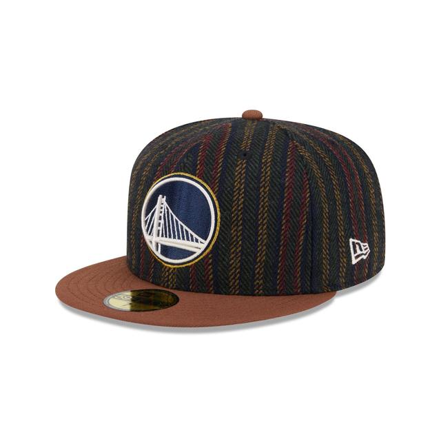 Golden State Warriors Vintage Herringbone 59FIFTY Fitted Hat Male Product Image