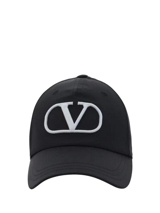 VALENTINO GARAVANI Baseball Hat In Nero/bianco Product Image