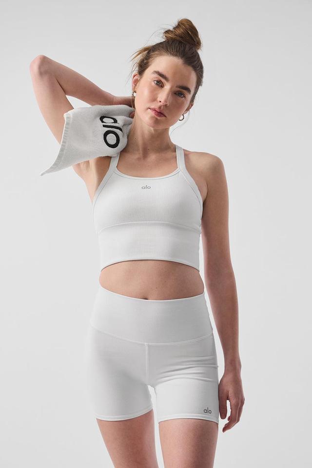 Seamless Ribbed Favorite Bra Tank - White Female Product Image