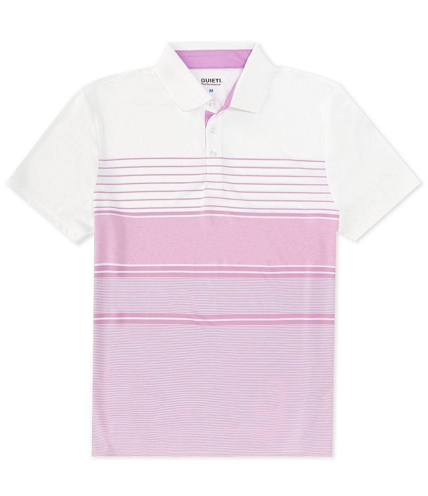 Quieti Stripe Short Sleeve Polo Shirt Product Image