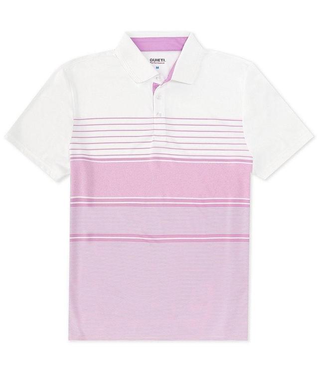 Quieti Stripe Short Sleeve Polo Shirt Product Image