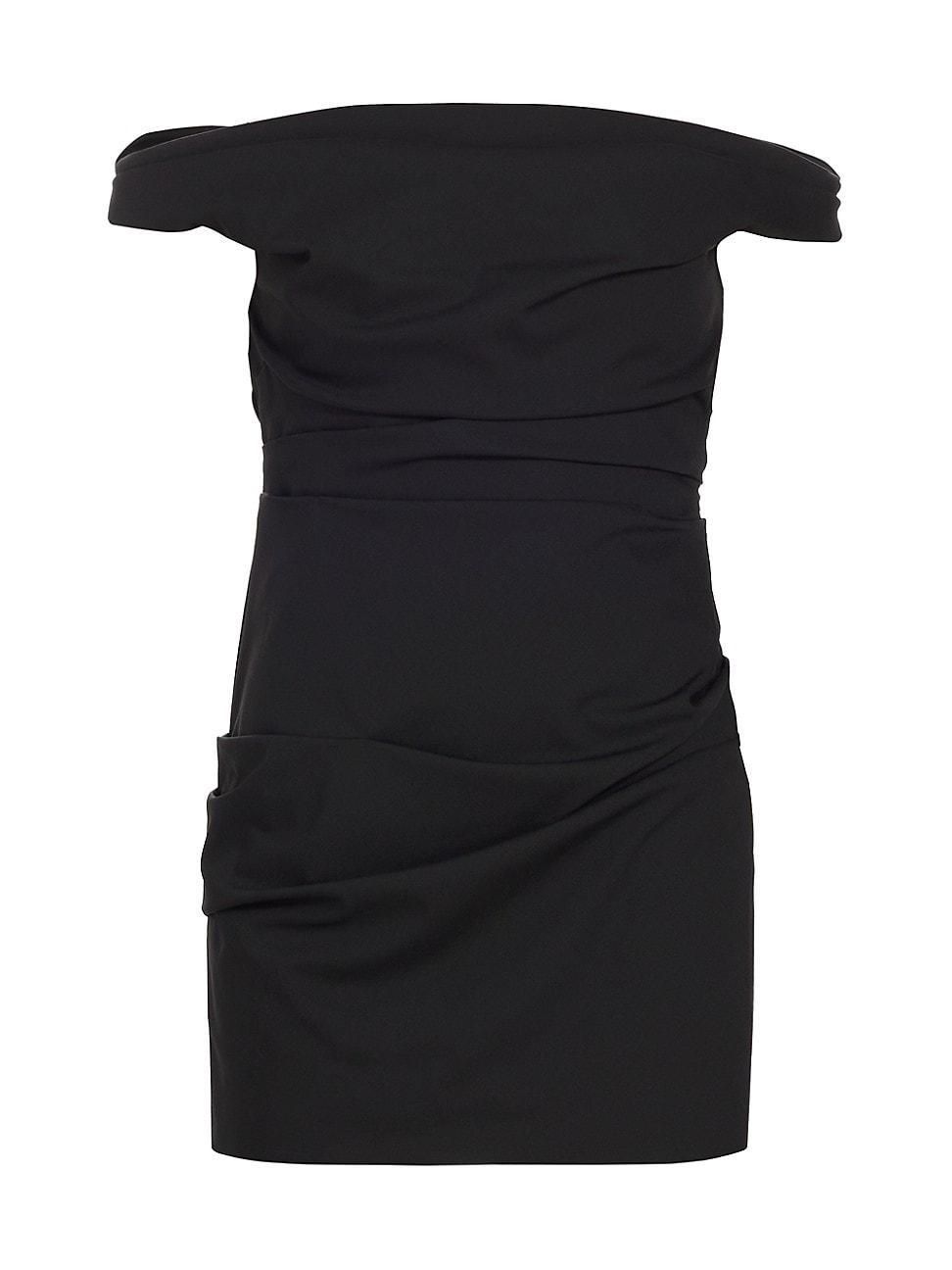 Womens Delia Draped Wool Minidress Product Image