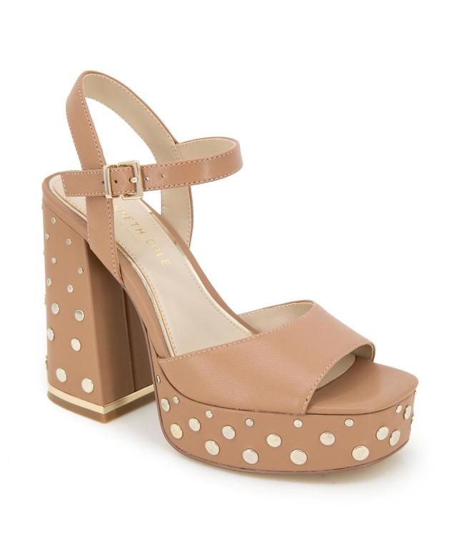 Kenneth Cole | Dolly Stud Ankle Strap Platform Heeled Sandal Product Image