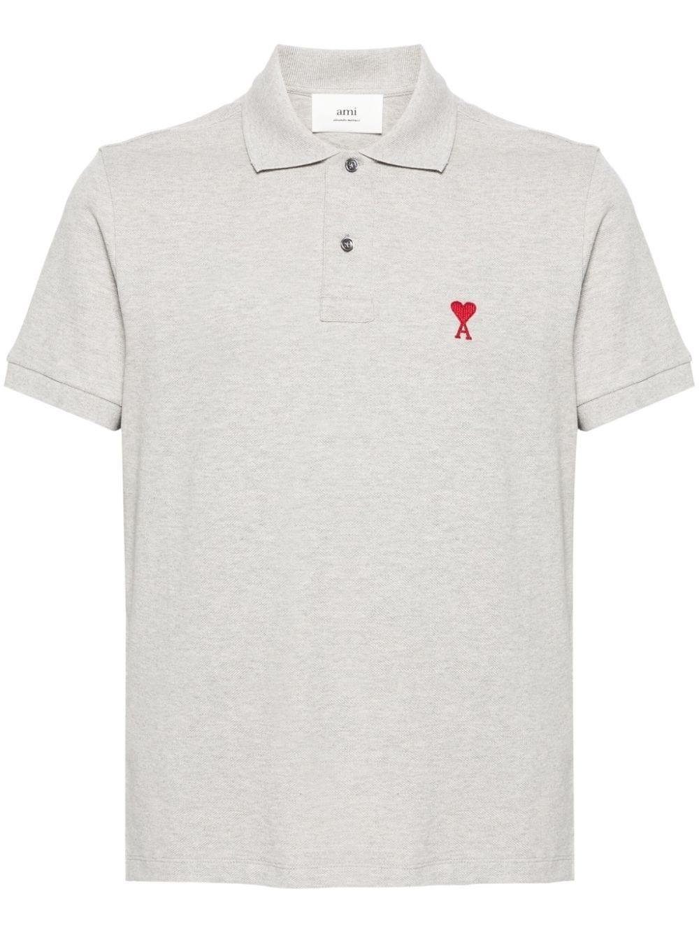 Ami Paris T-shirts And Polos In 0951 Heather Ash Grey Product Image