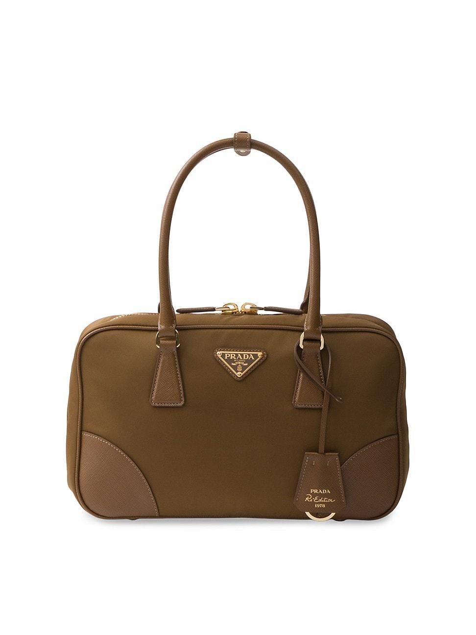 Womens Re-Edition 1978 Medium Re-Nylon and Saffiano Leather Two Handle Bag Product Image