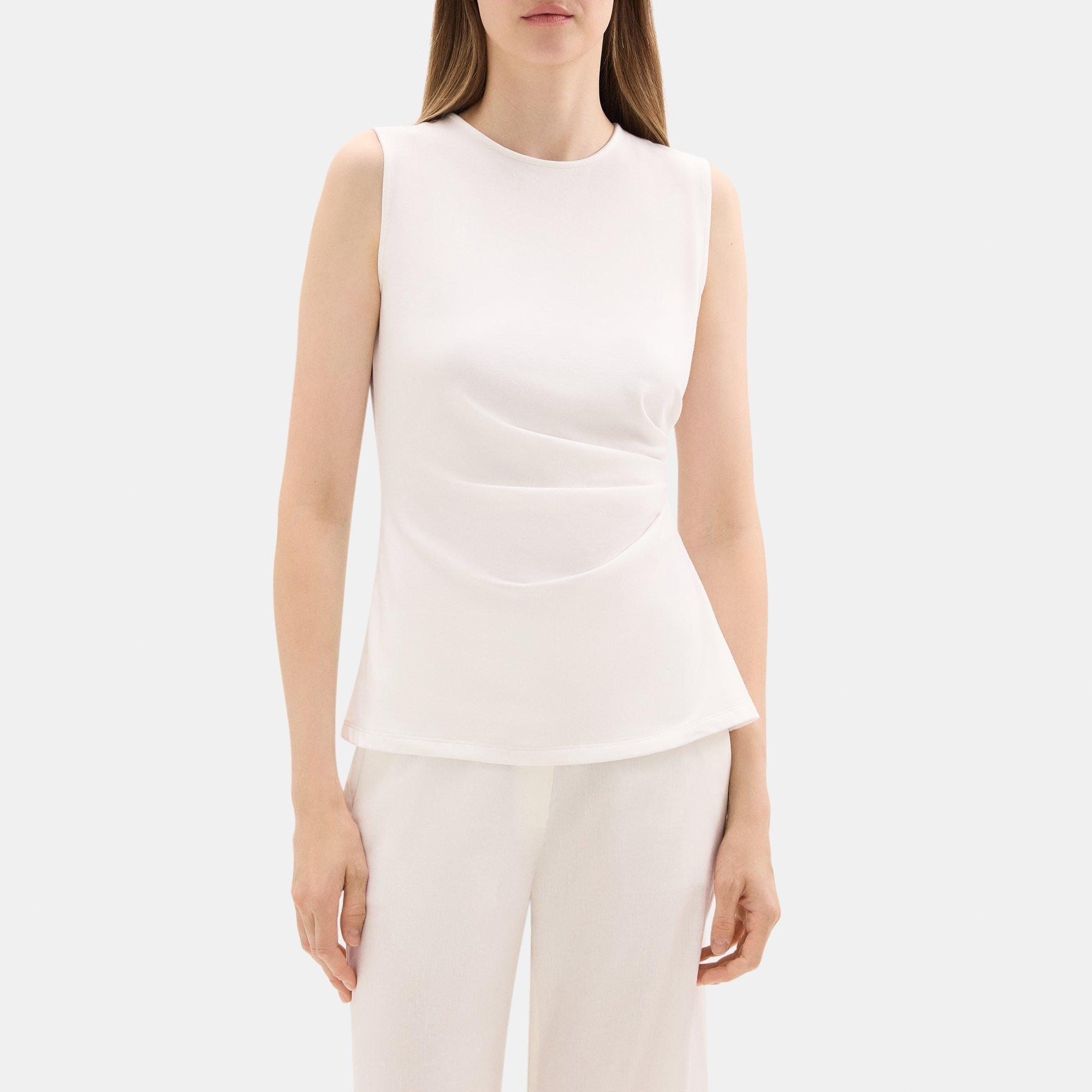 Stretch Modal Cotton Ruched Tank | Theory Outlet Product Image