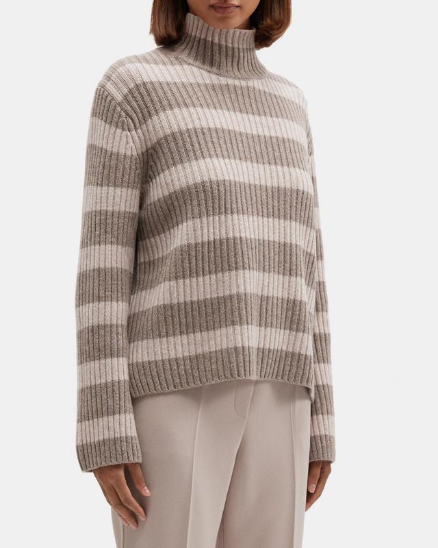 Striped Turtleneck Sweater in Wool Product Image