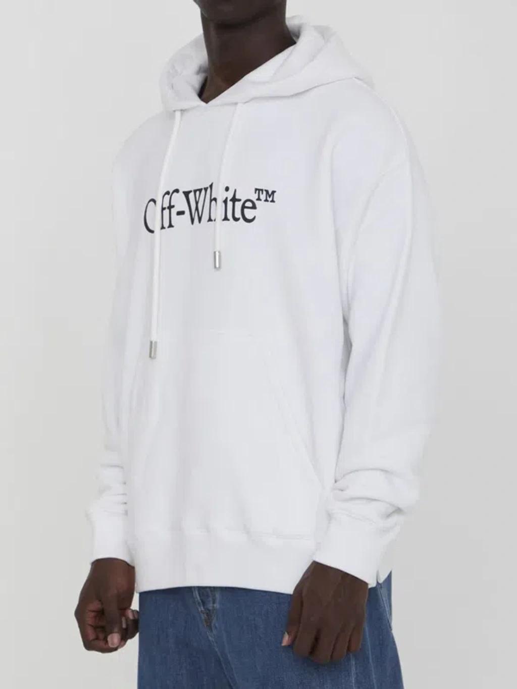 OFF-WHITE Big Bookish Skate Hoodie In White Product Image