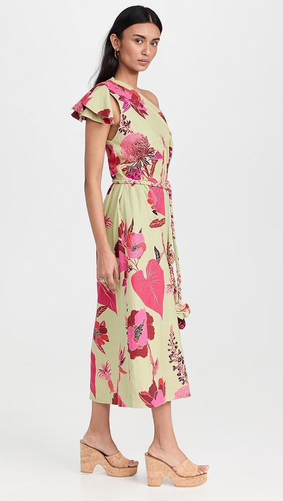 FARM Rio Fresh Garden Green One Shoulder Maxi Dress | Shopbop Product Image