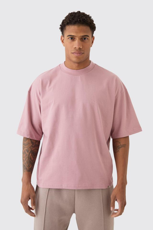 Oversized Extended Neck Boxy Heavyweight T-shirt | boohooMAN USA Product Image