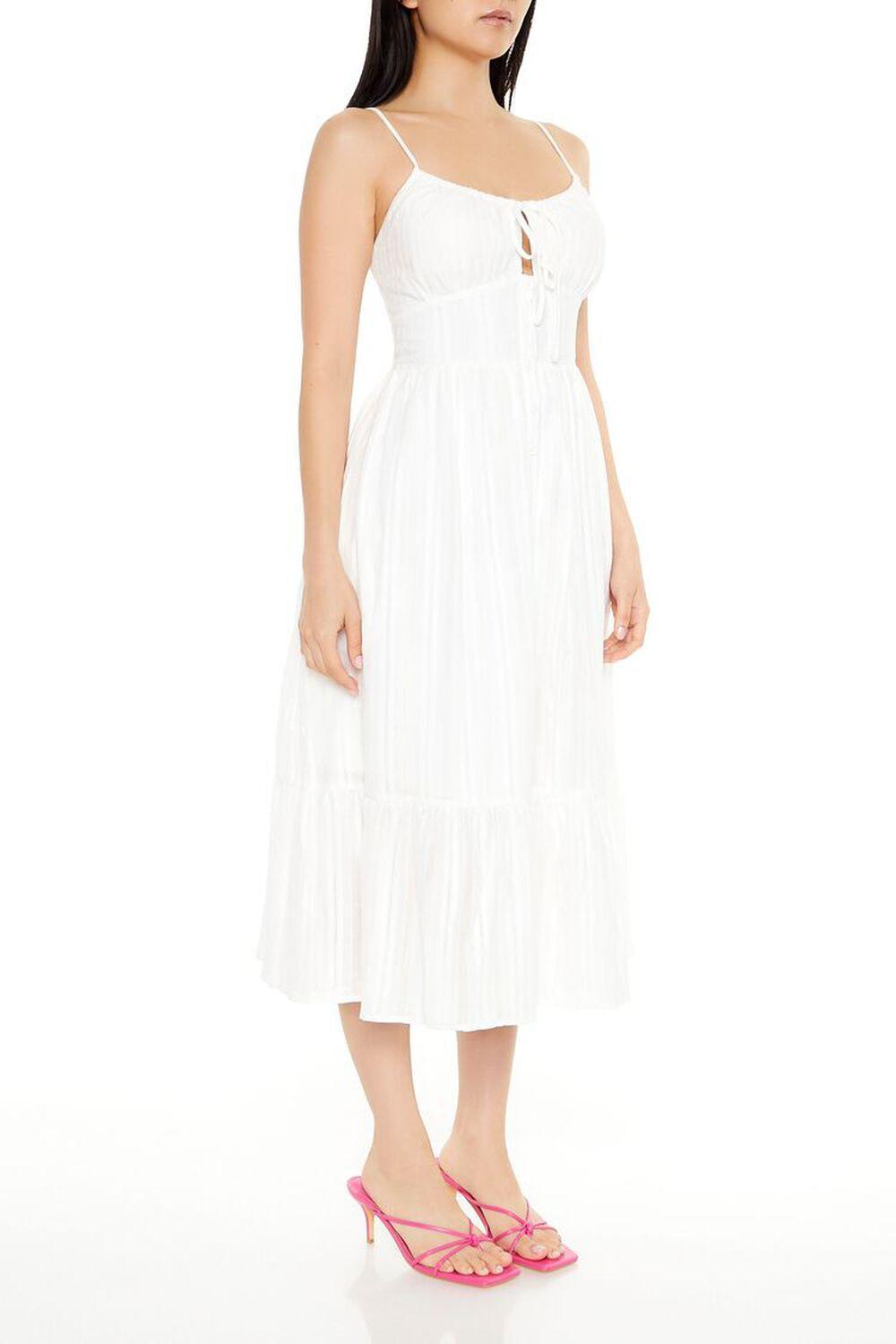 Striped Cutout Bow Midi Dress | Forever 21 Product Image