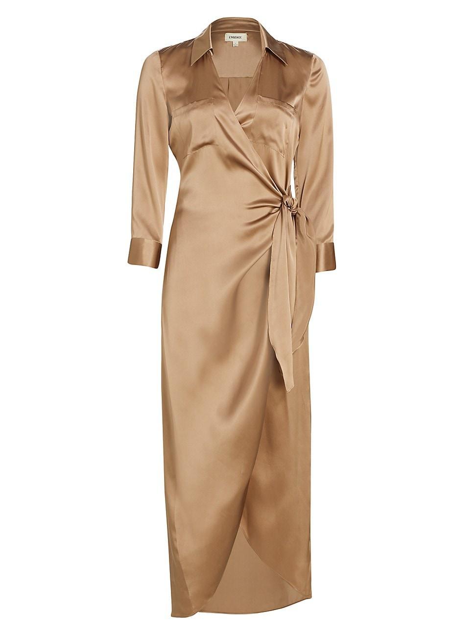 Womens Kadi Silk Wrap Dress Product Image