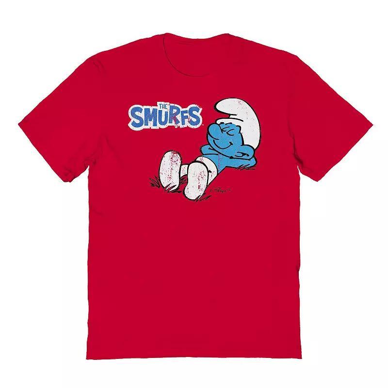 Mens Smurfs Napping Graphic Tee Product Image