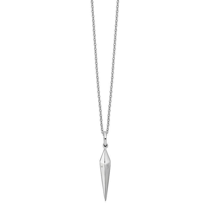 White Ice Sterling Silver Diamond Accent Drop Necklace, Womens Product Image