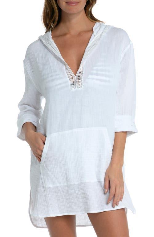 La Blanca Seaside Covers Cotton Gauze Hooded Tunic Swim Cover Up Product Image