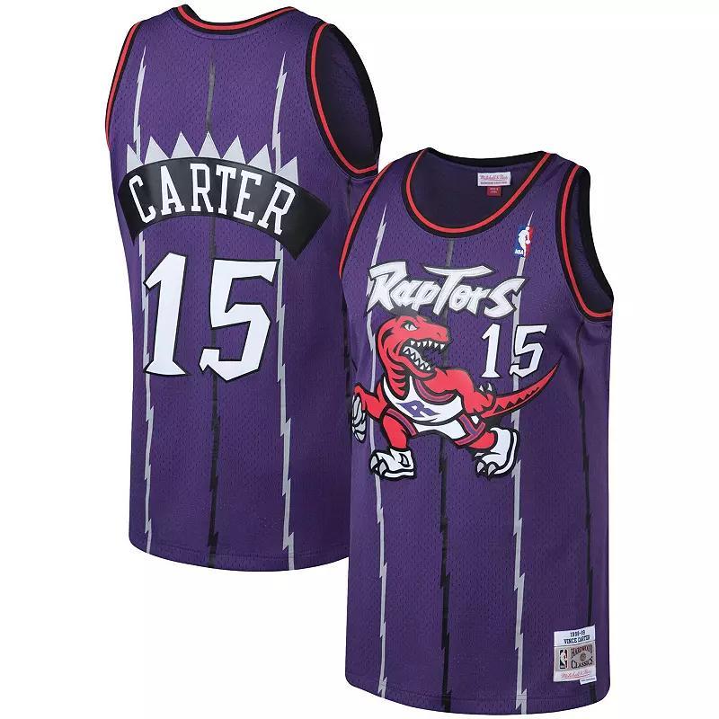 Mens Mitchell & Ness Vince Carter Purple Toronto Raptors Big & Tall Hardwood Classics Jersey Product Image