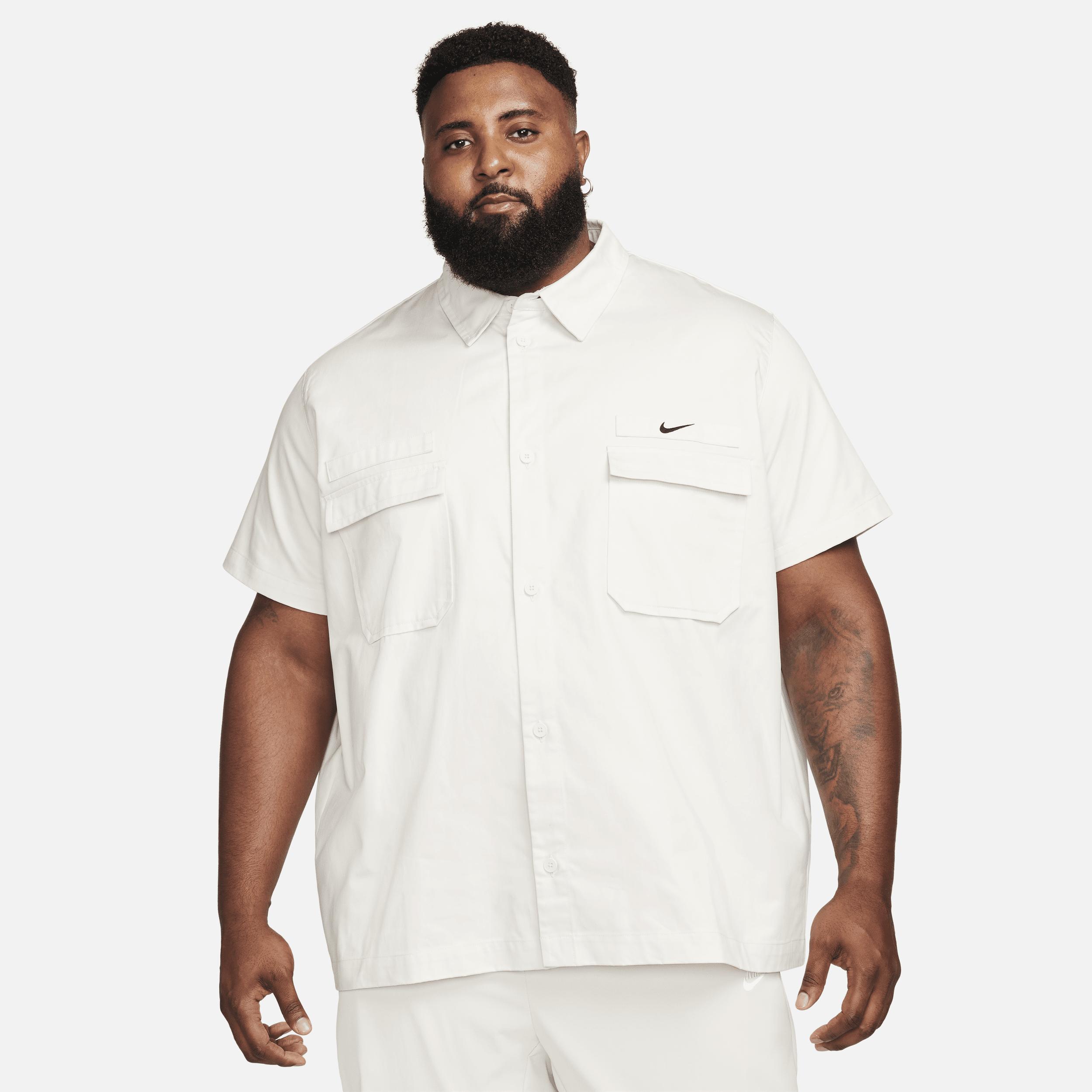 Nike Woven Military Short-Sleeve Button-Down Shirt Product Image