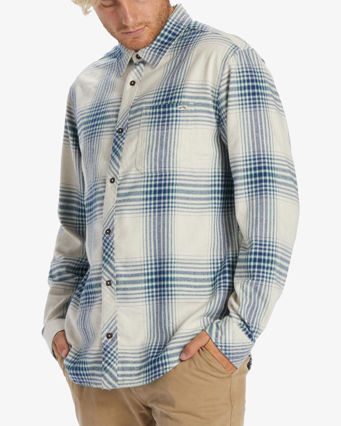 Coastline Flannel Long Sleeve Shirt - Stone Male Product Image