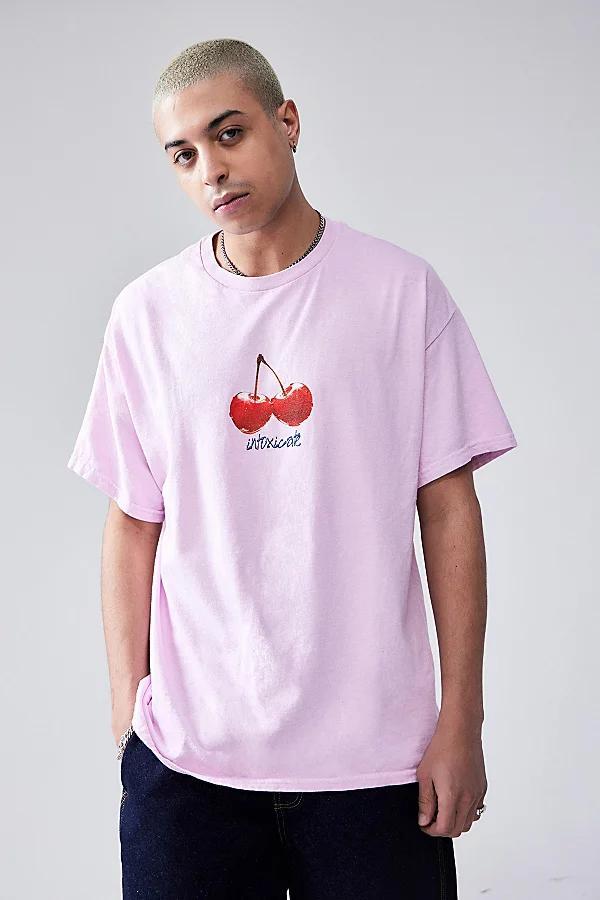 Urban Outfitters UO Pink Cherry Motif Tee Mens at Urban Outfitters Product Image