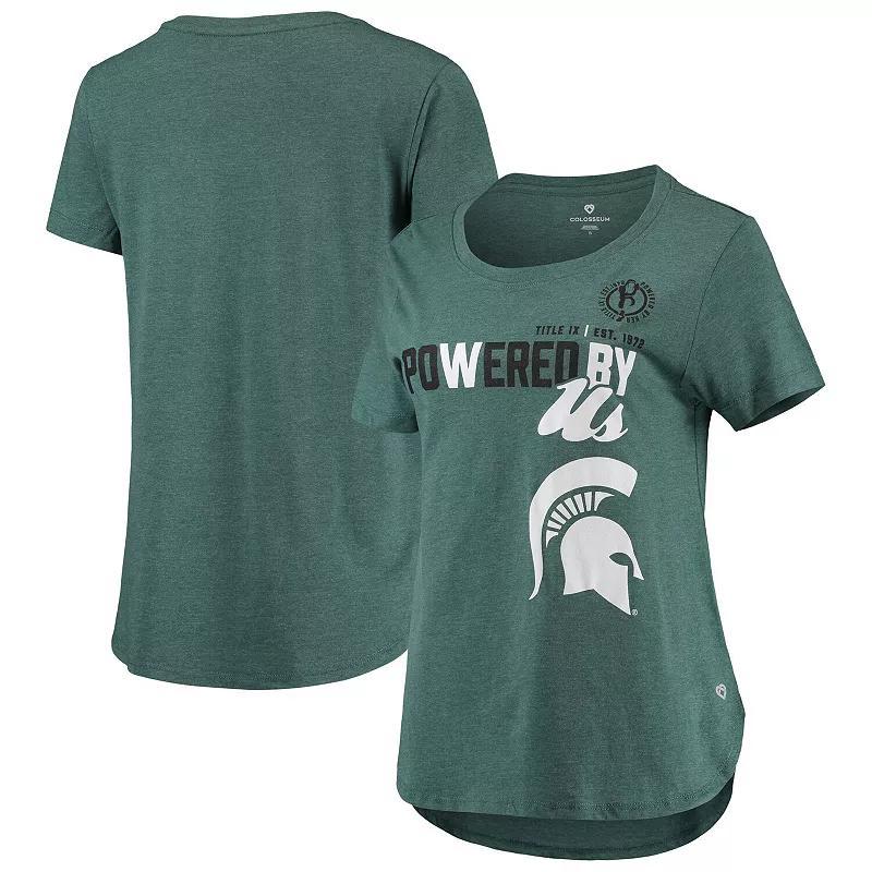 Womens Colosseum Heathered Michigan State Spartans PoWered By Title IX T-Shirt Product Image