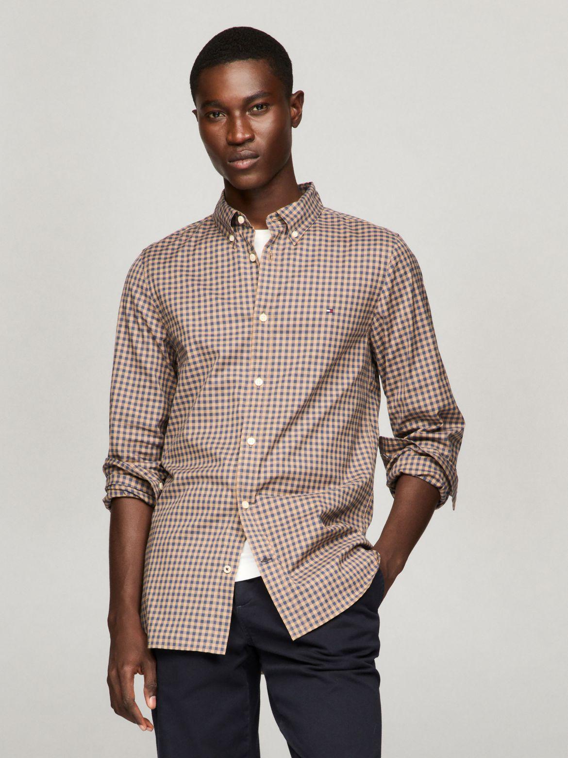 Tommy Hilfiger Men's Gingham Regular Fit Poplin Shirt Product Image