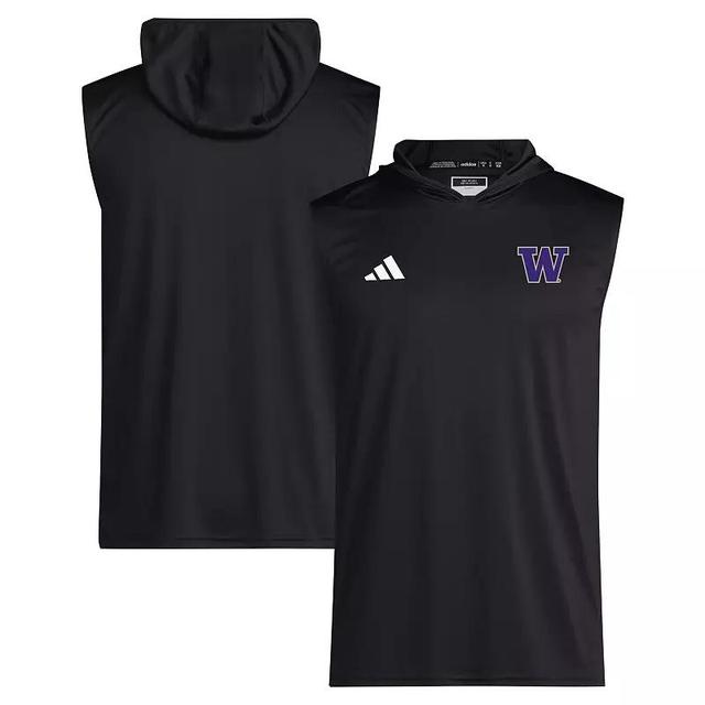 Mens adidas Washington Huskies 2024 Sideline Hoodie Sleeveless Shirt Product Image