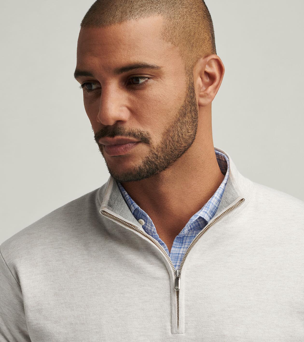 Coolspun Cotton Quarter-Zip Sweater Product Image