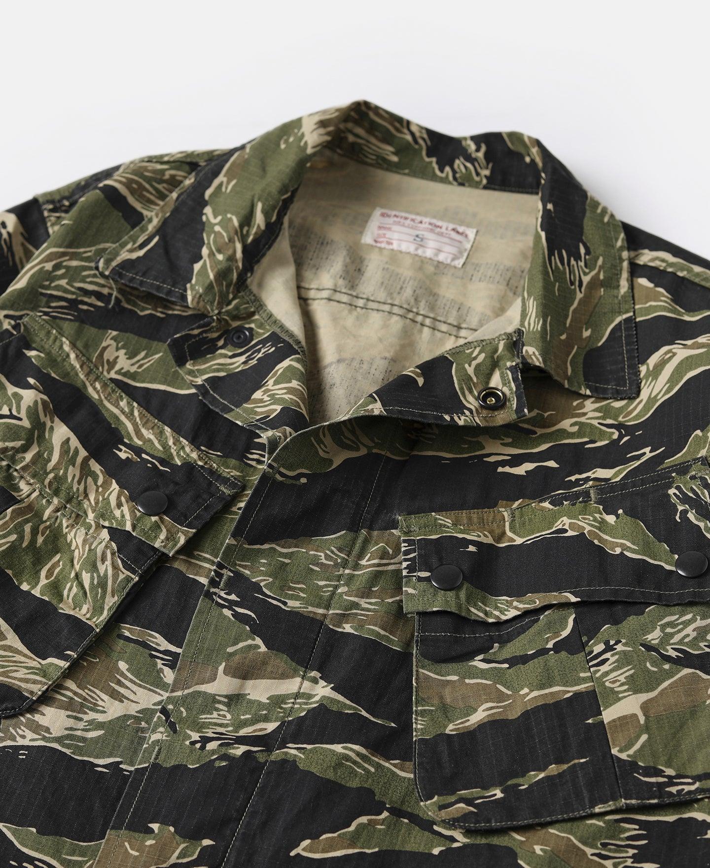 Tiger Stripe Camo Tropical Jungle Fatigue Jacket Product Image