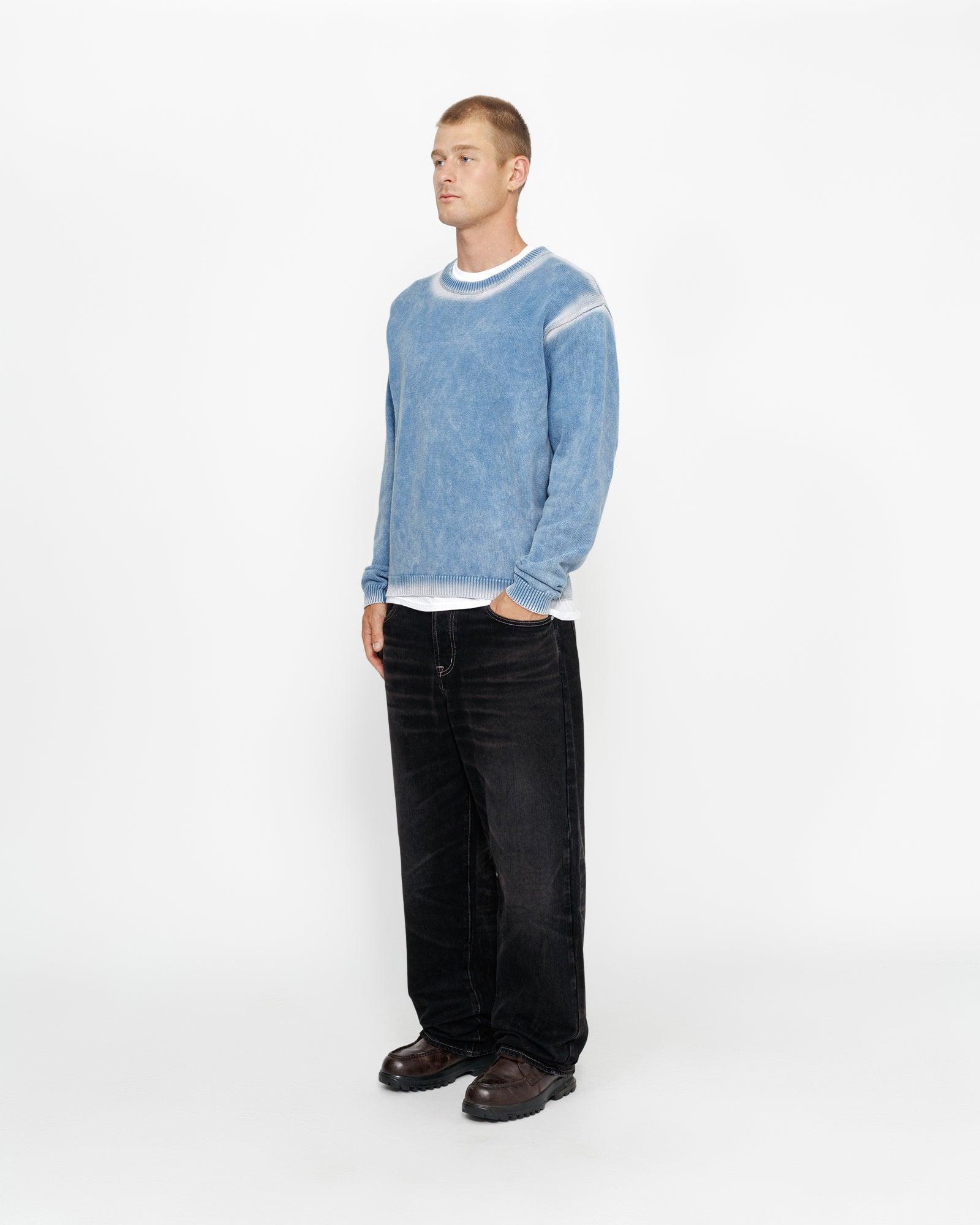 FADED COTTON KNIT CREW Male Product Image