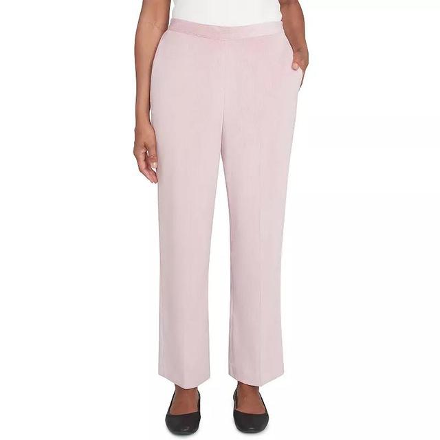 Petite Alfred Dunner Classic Pleated Short Mid-Rise Pants, Womens Pink Product Image