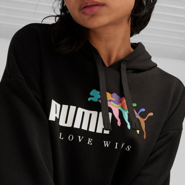 PUMA ESS+ LOVE WINS Women's Hoodie Product Image