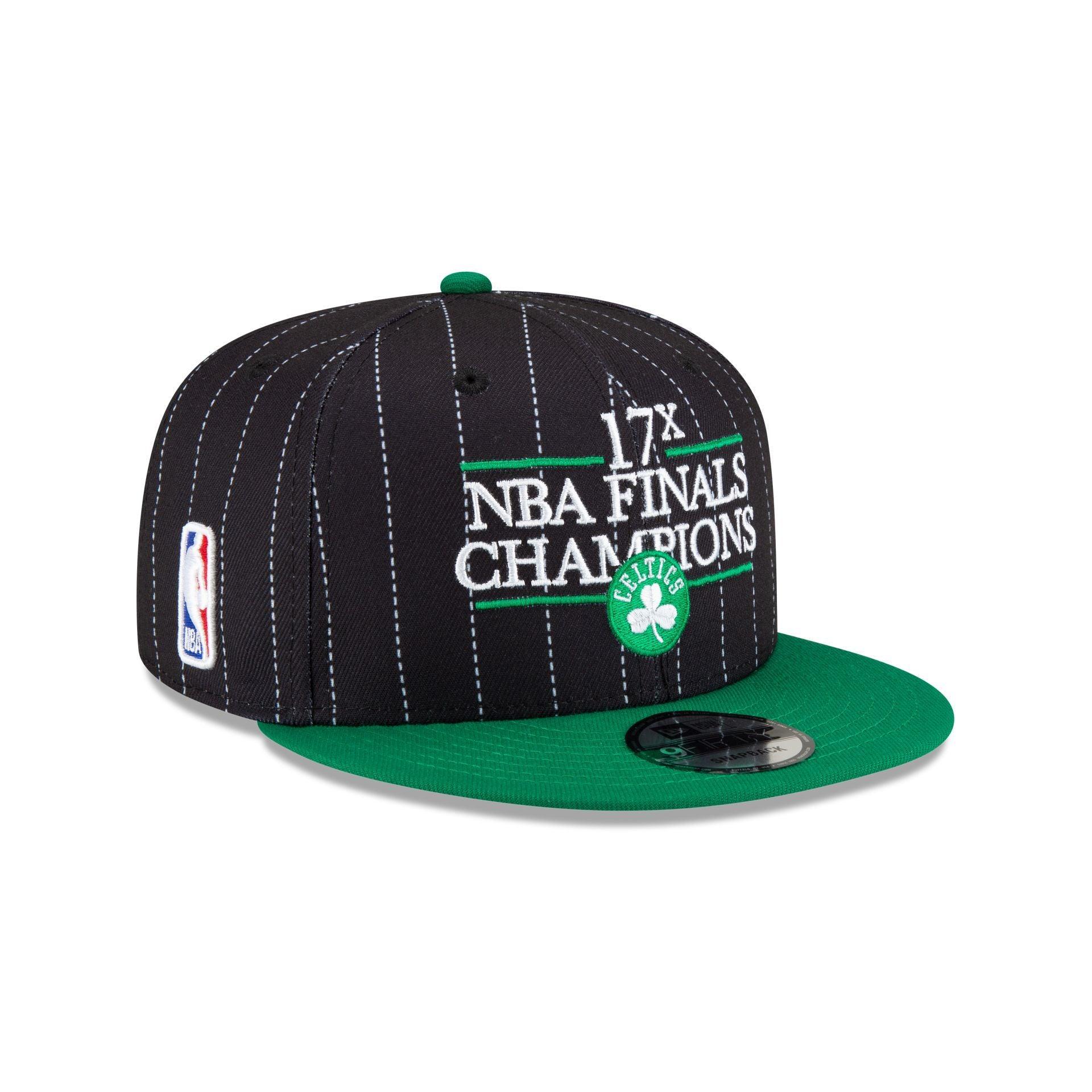 Just Caps NBA Champion Pinstripe Boston Celtics 9FIFTY Snapback Hat Male Product Image