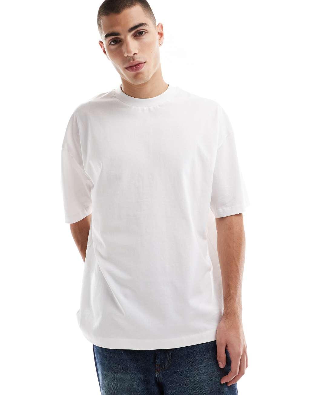 ASOS DESIGN oversized t-shirt in white with souvenir back print Product Image