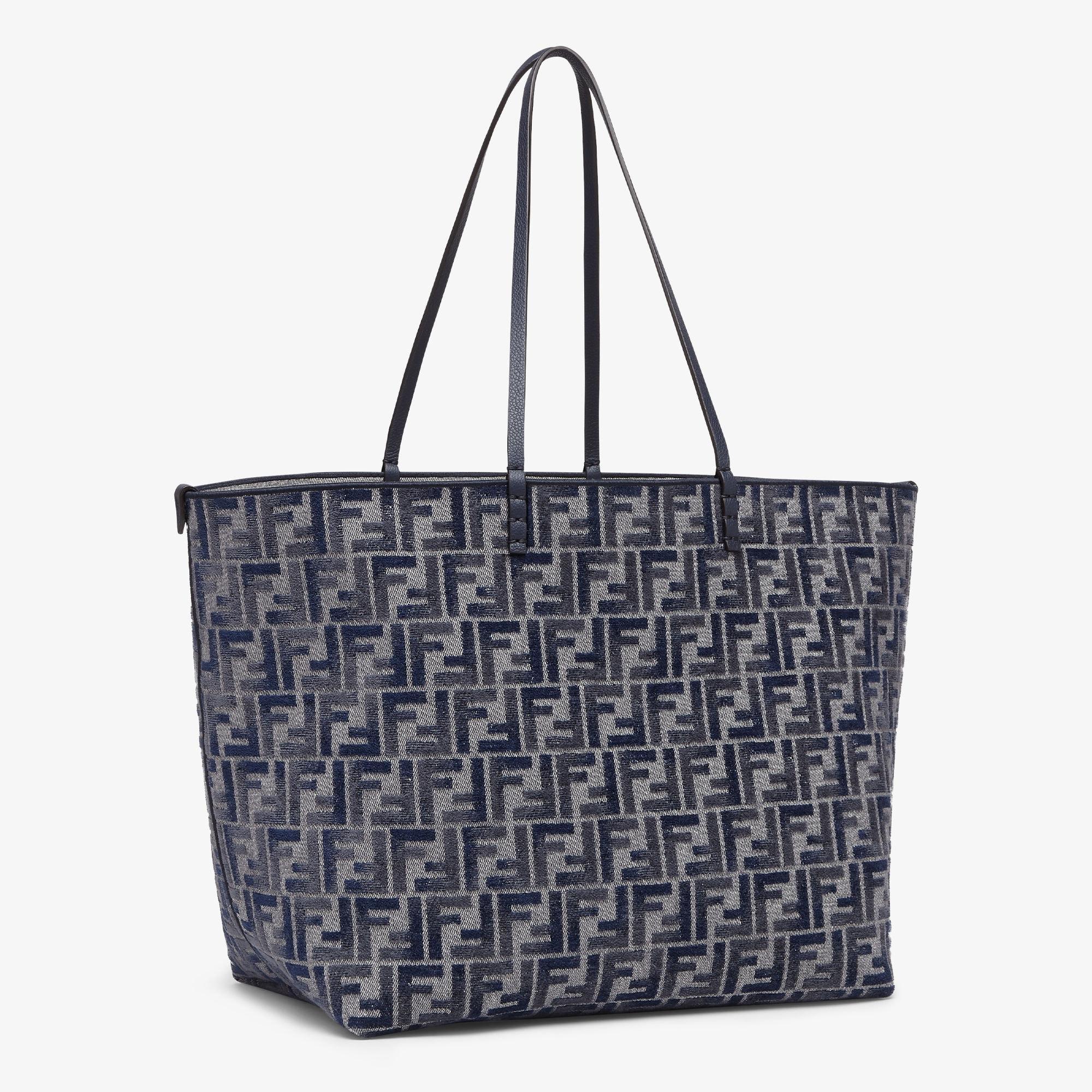 Large RollDark blue FF chenille shopper Product Image