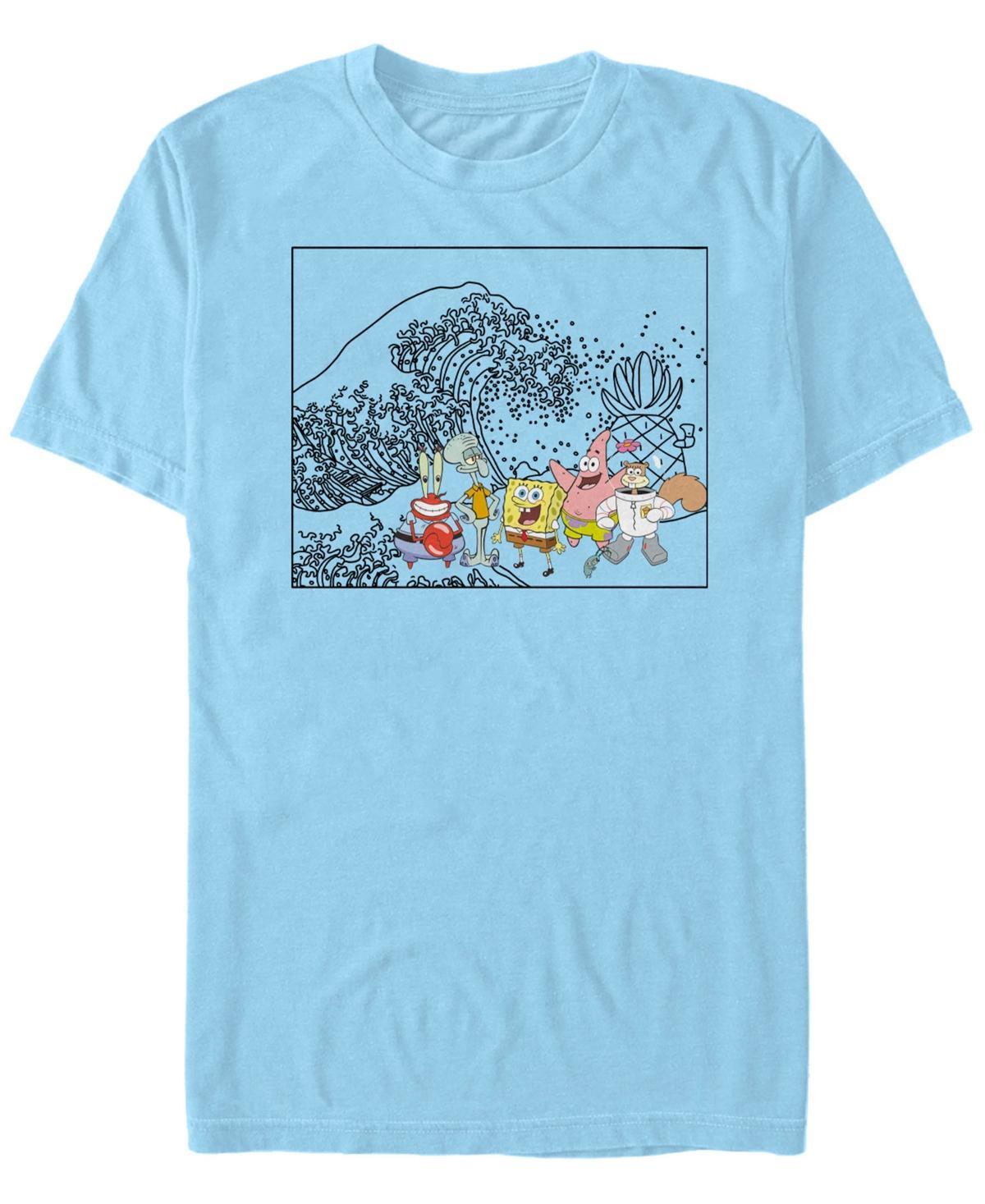 Mens Spongebob And Friends Tidal Wave Portrait Panel Tee Product Image