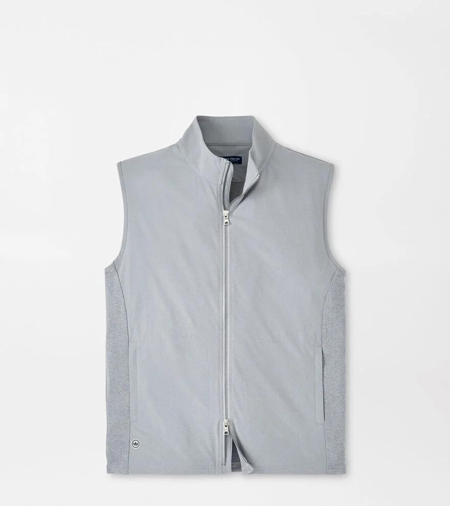 Peter Millar Mens Solstice Performance Hybrid Full-Zip Vest | Color: Gale Grey | Size: L Product Image