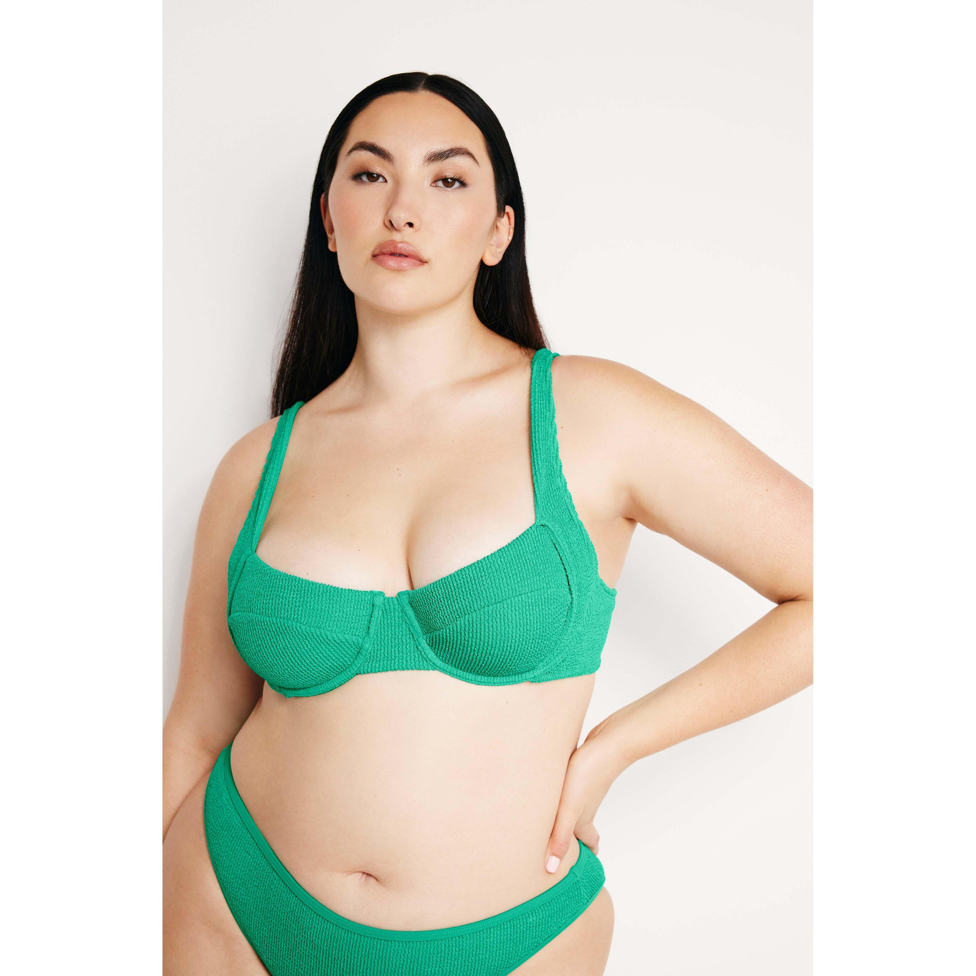 Womens Always Fits Demi Bikini Top | Jade Green, Size 3XL | Good American by Khlo Kardashian Product Image