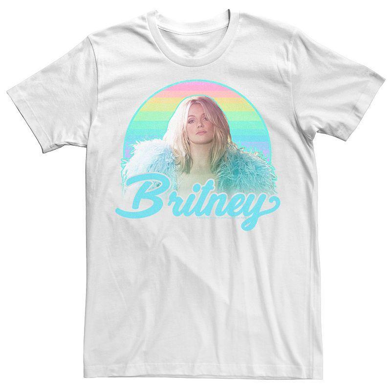 Mens Britney Spears Pastel Rainbow Portrait Tee Product Image