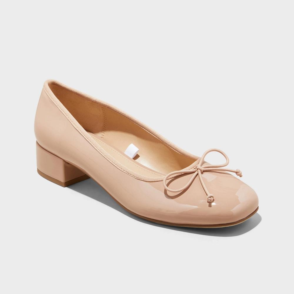 Womens Joy Ballet Pumps - A New Day Beige 8 Product Image