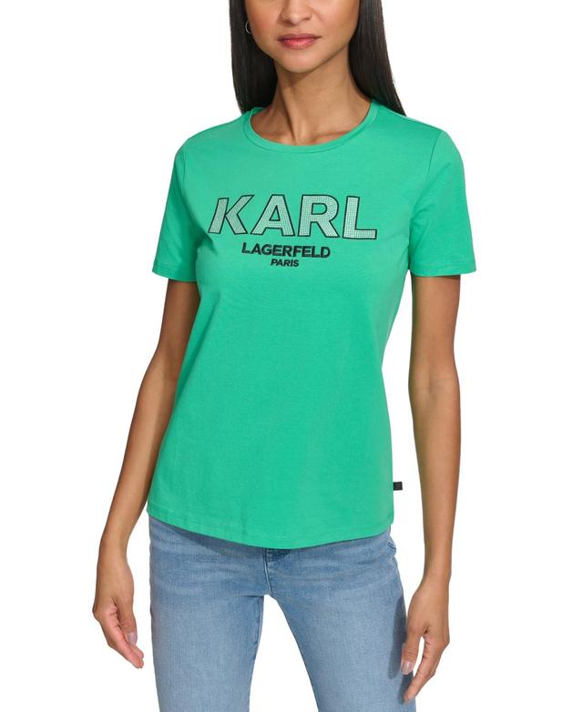 Women's Embellished-Logo Tee Product Image