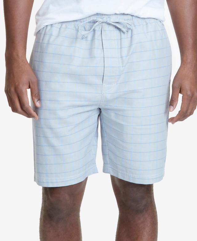 Nautica Windowpane Plaid Sleep Shorts (Neutral Grey) Men's Pajama Product Image