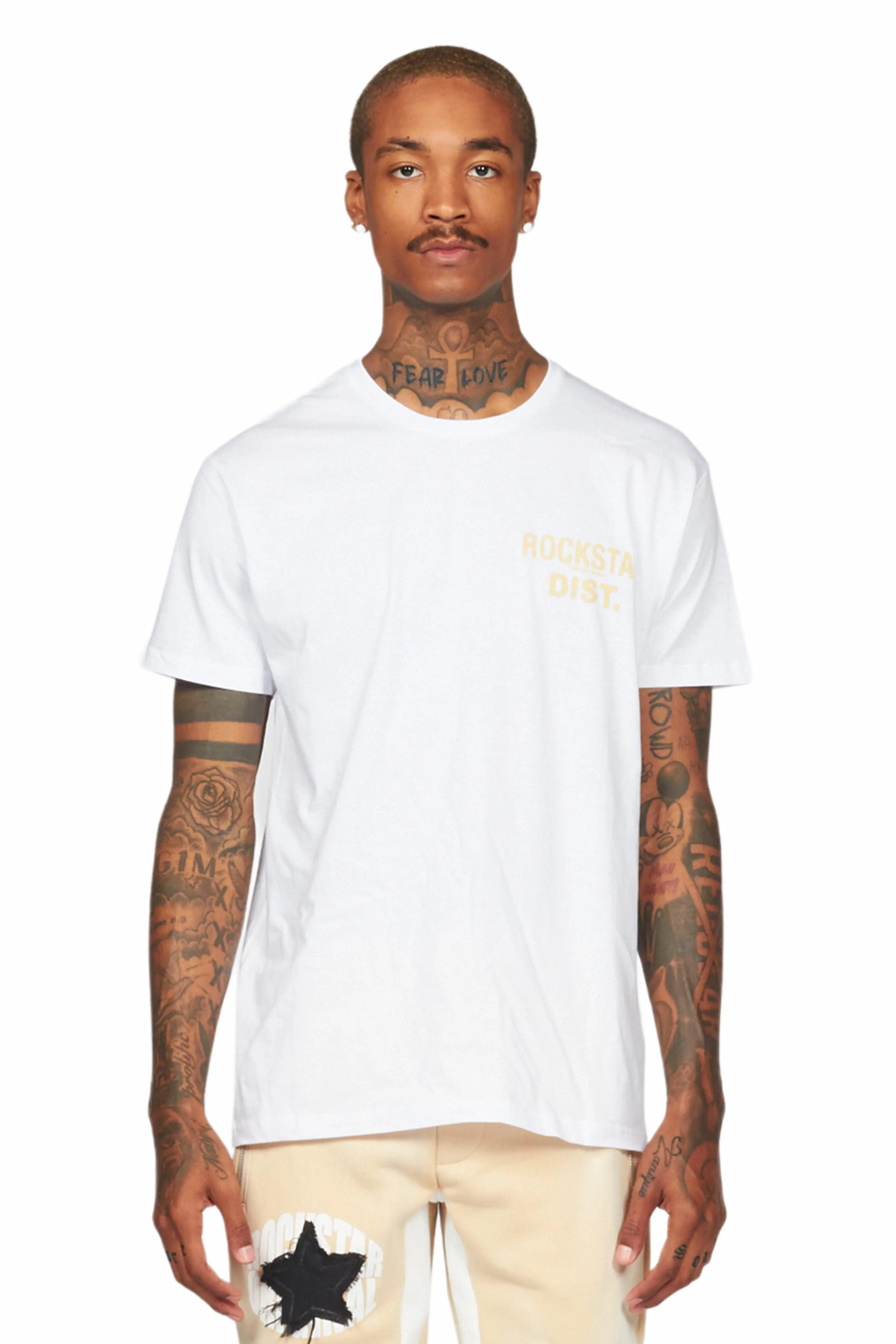 Lake White/Beige Graphic T-Shirt Male Product Image