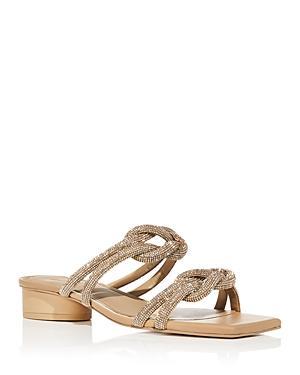 Cult Gaia Womens Jenny Knotted Strap Low Heel Sandals Product Image